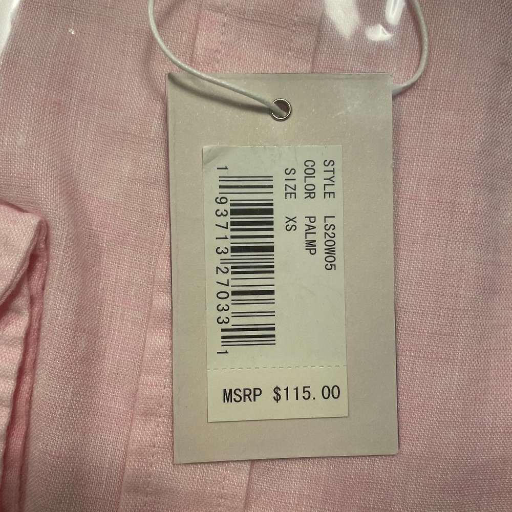 Peter Millar New Women's Light Pink Linen Shirt XS - Picture 2 of 5